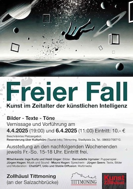 Folder der Ausstellung Freier Fall
