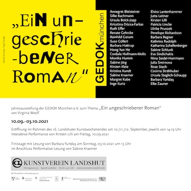 Folder der Ausstellung Ein ungeschriebener Roman