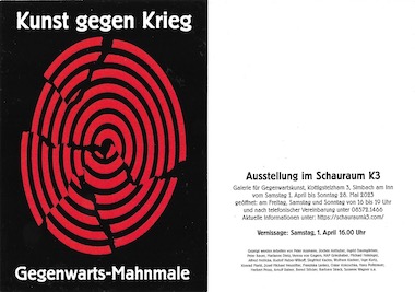 Folder der Ausstellung Kunst gegen Krieg