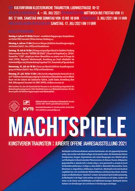 Folder der Ausstellung Machtspiele