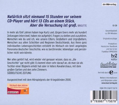 Hörbuch Meine Geschichte Rückansicht